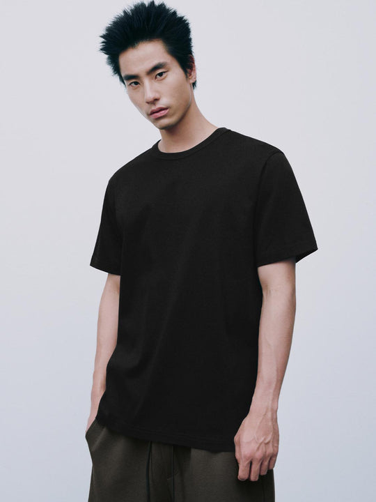 Regular Fit Crew Neck Short Sleeve Basic Tee