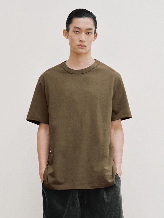 Oversized Crew Neck Short Sleeve Cotton T-Shirt
