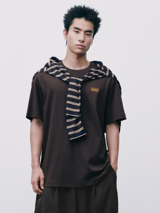 Oversized Crew Neck Short Sleeve Cotton T-Shirt