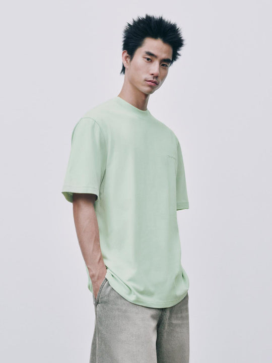 Boxy Crew Neck Short Sleeve Cotton T-shirt