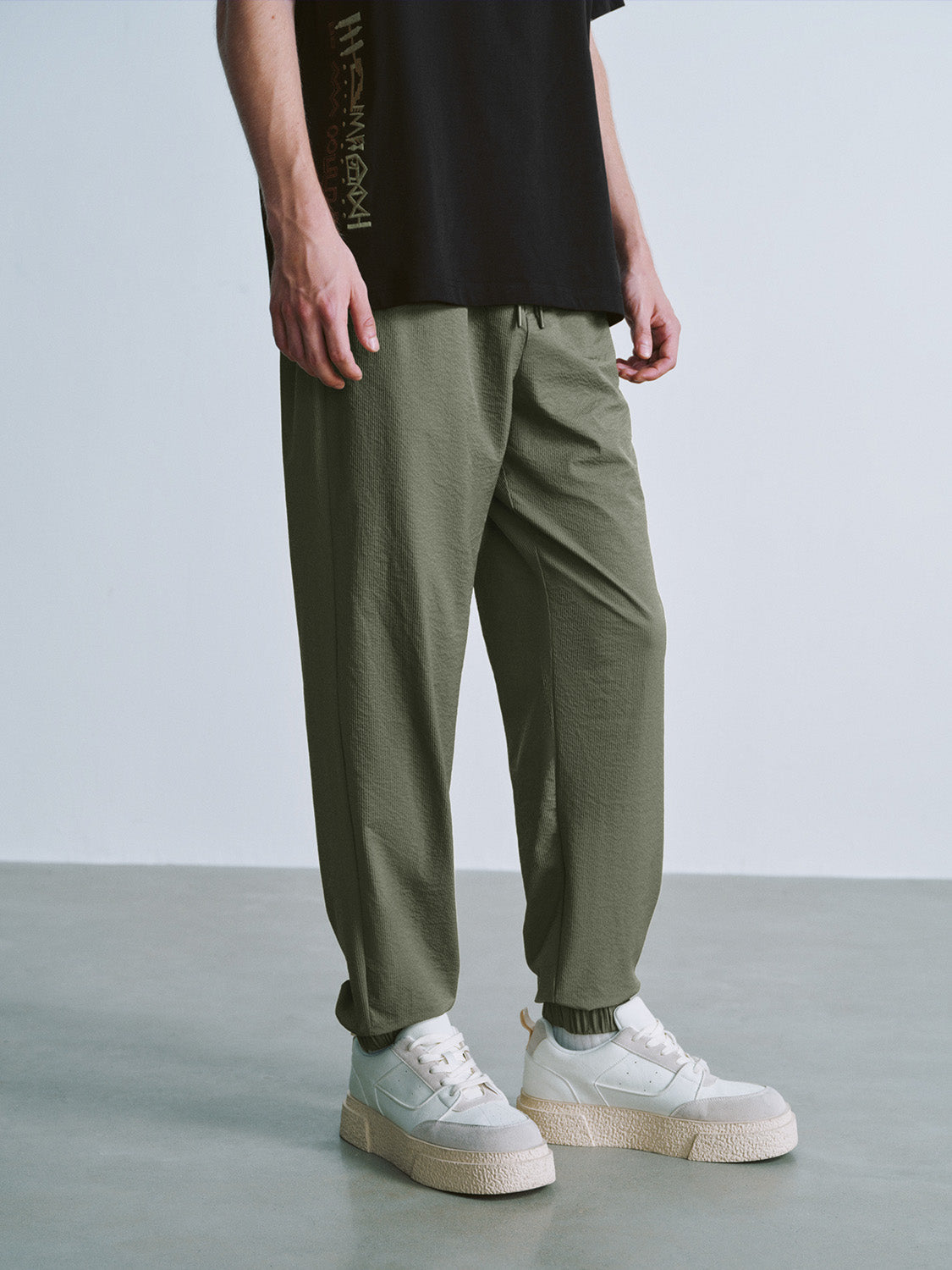Drawsting Waist Jogger Pants