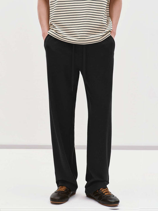 Drawstring Waist Wide-leg Pants