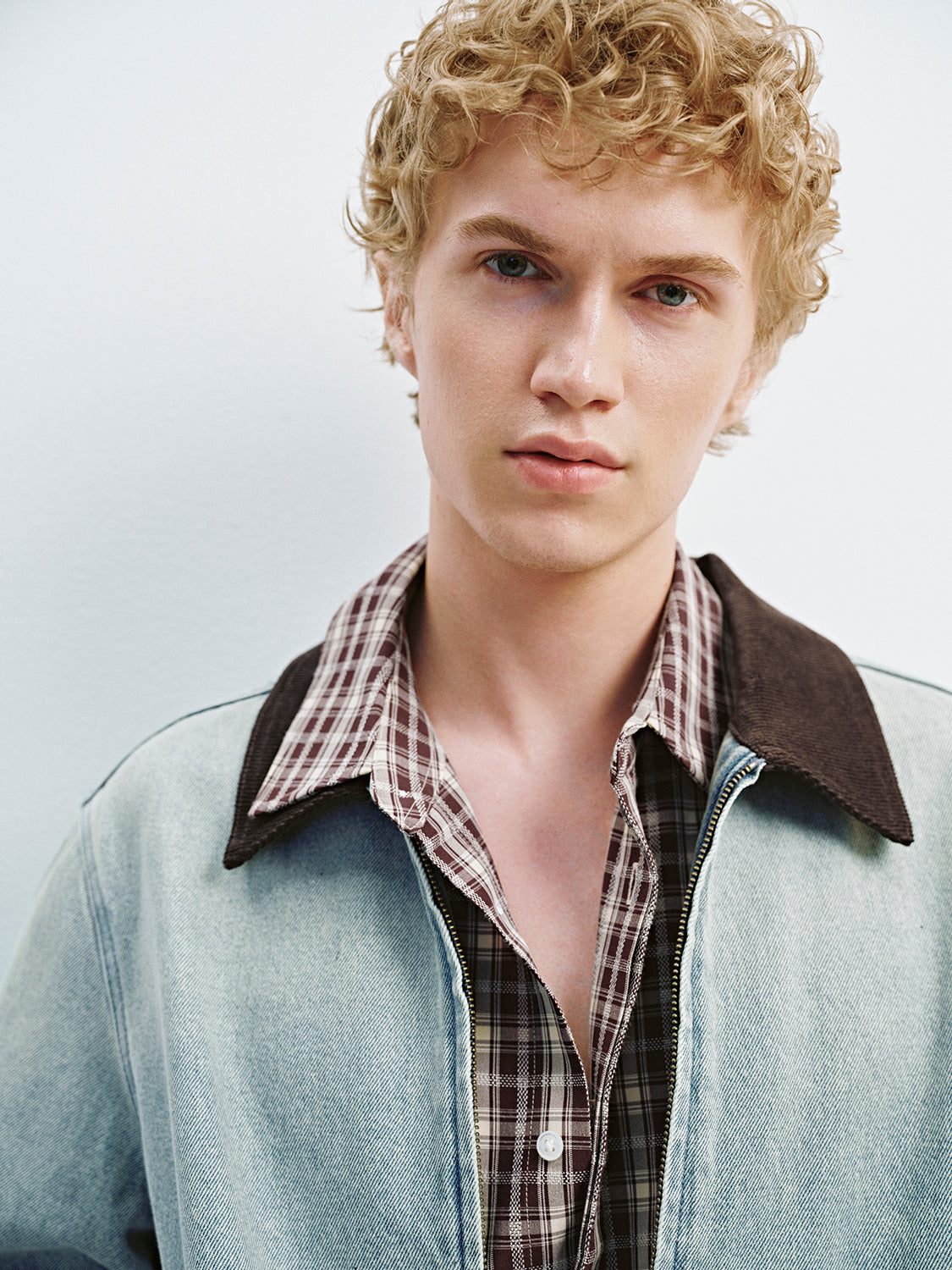 Lapel Zip Denim Jackets