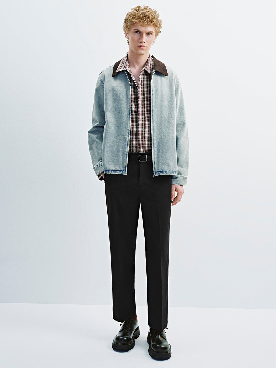 Lapel Zip Denim Jackets