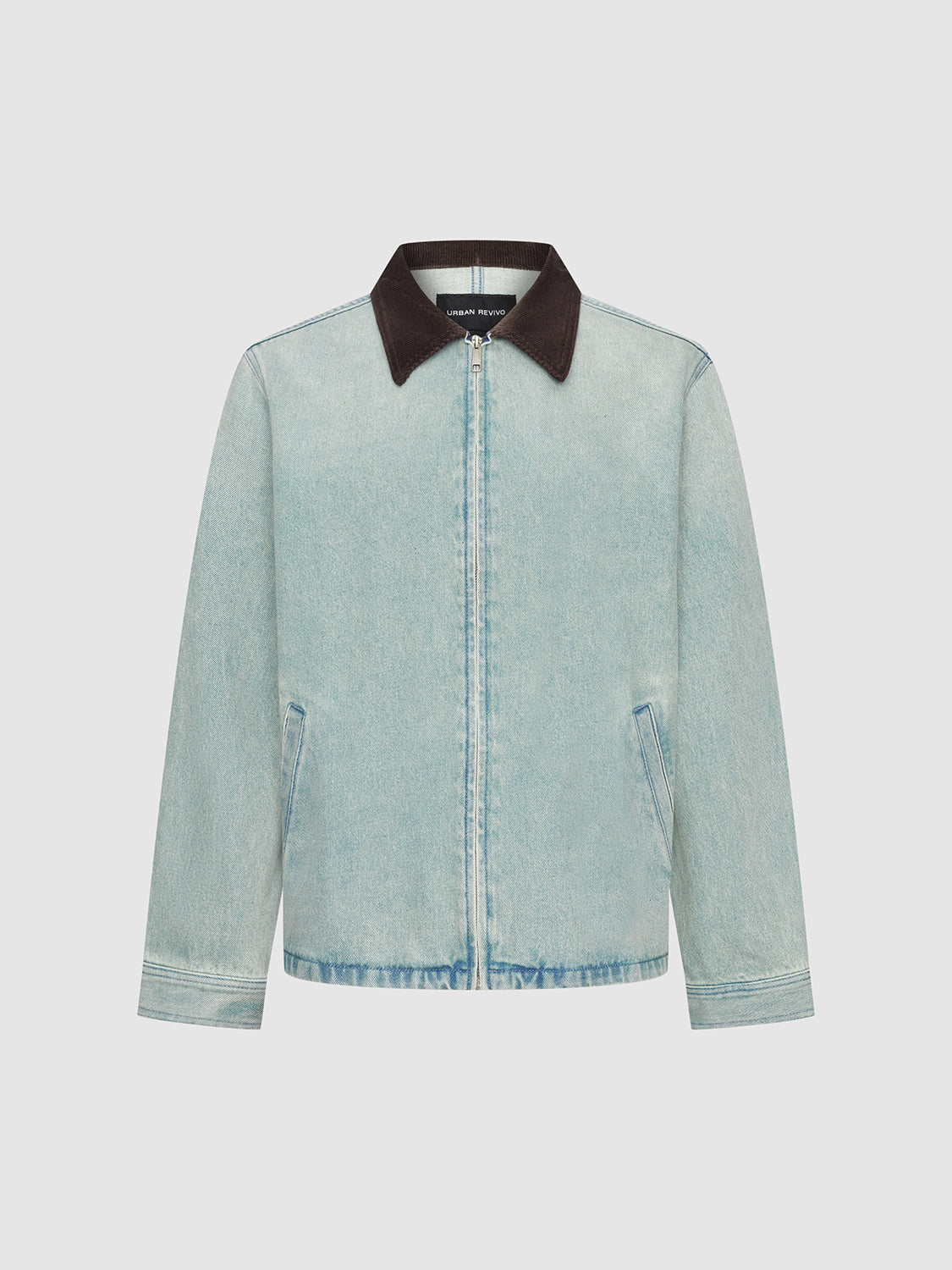 Lapel Zip Denim Jackets