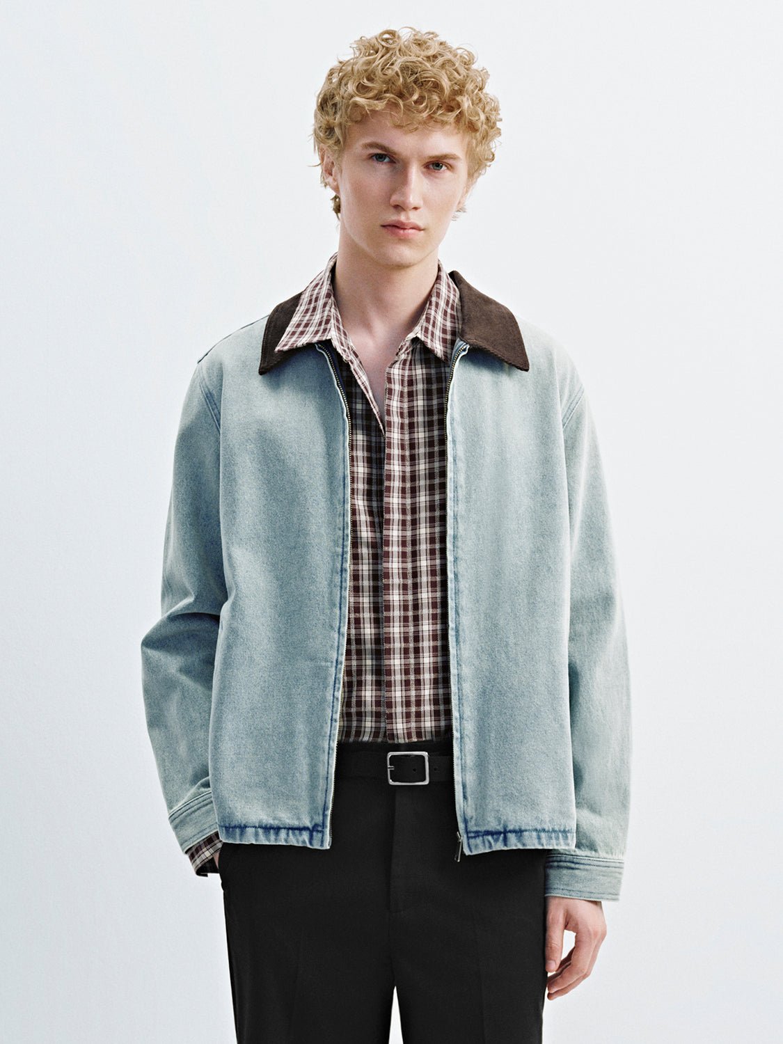 Lapel Zip Denim Jackets