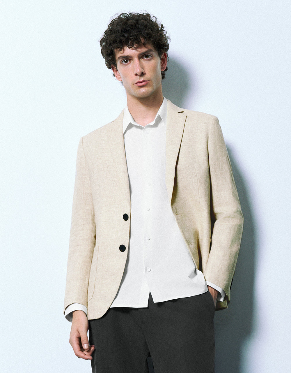 Notch Lapel Straight Blazer