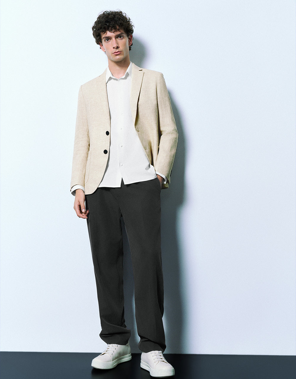 Notch Lapel Straight Blazer