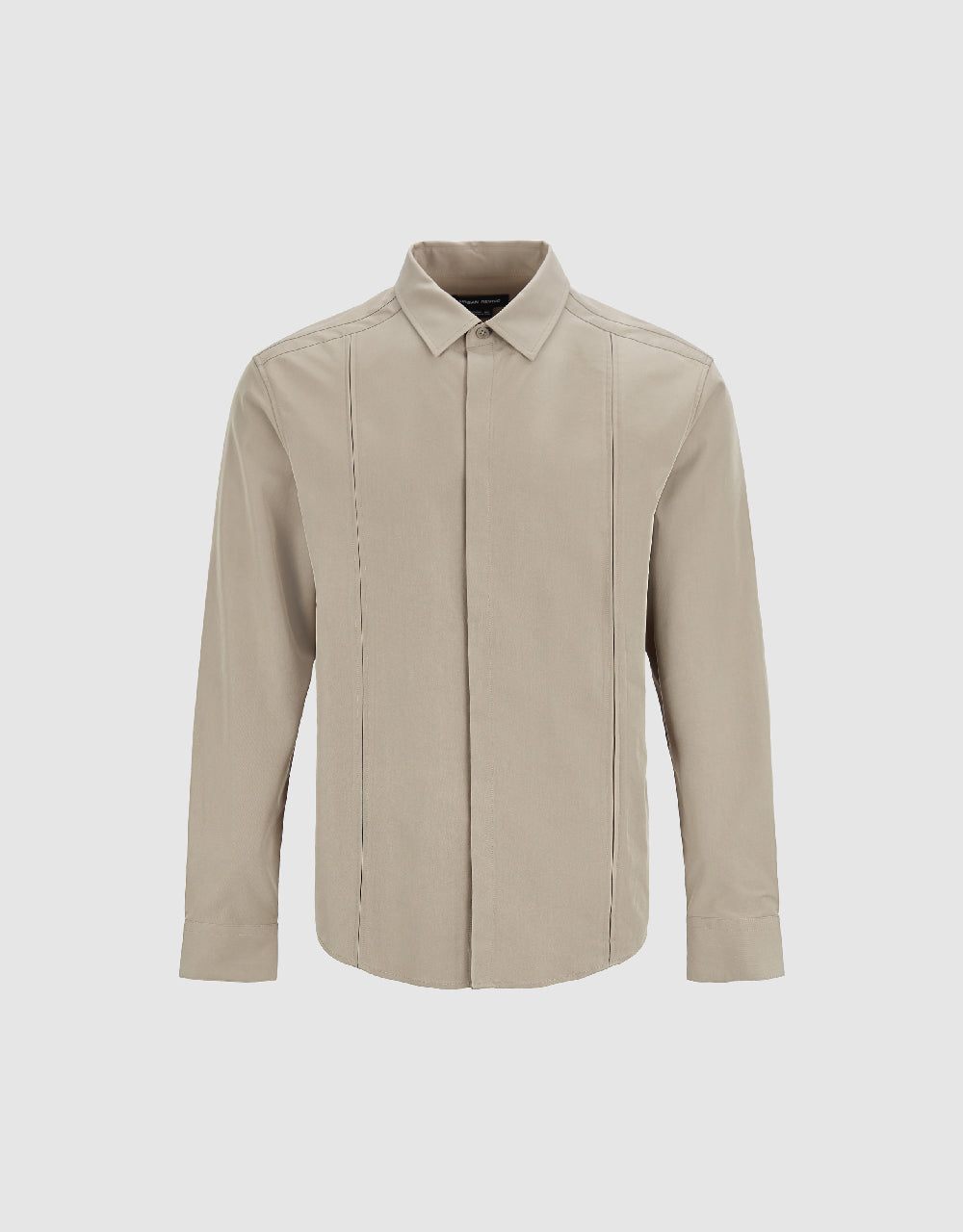 Hidden Buttons Straight Shirt