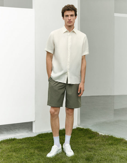 Button Up Straight Shirt