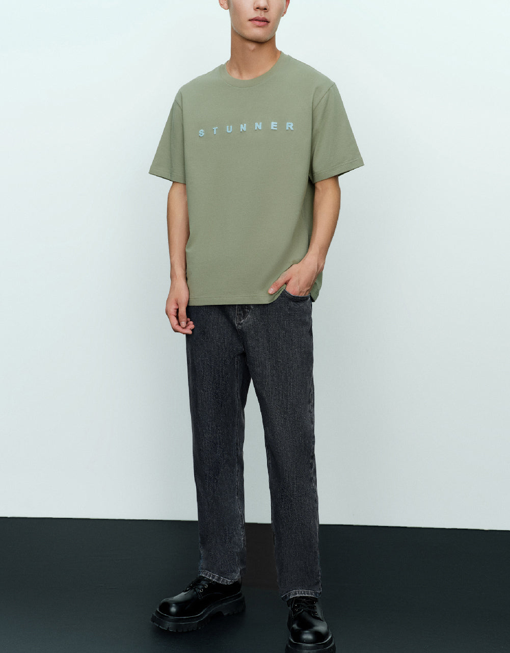 Crew Neck Straight T-Shirt