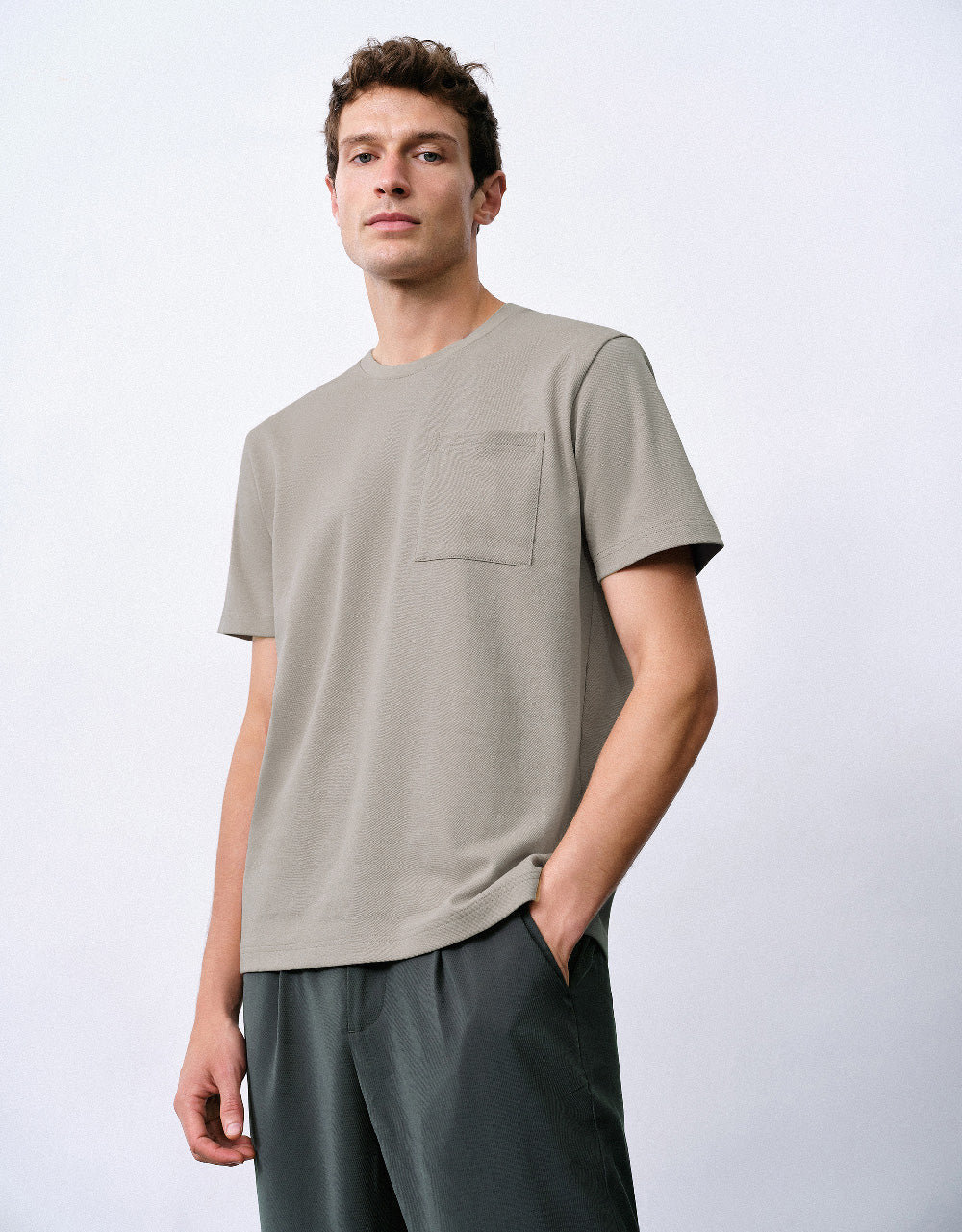 Crew Neck T-Shirt With Pocket