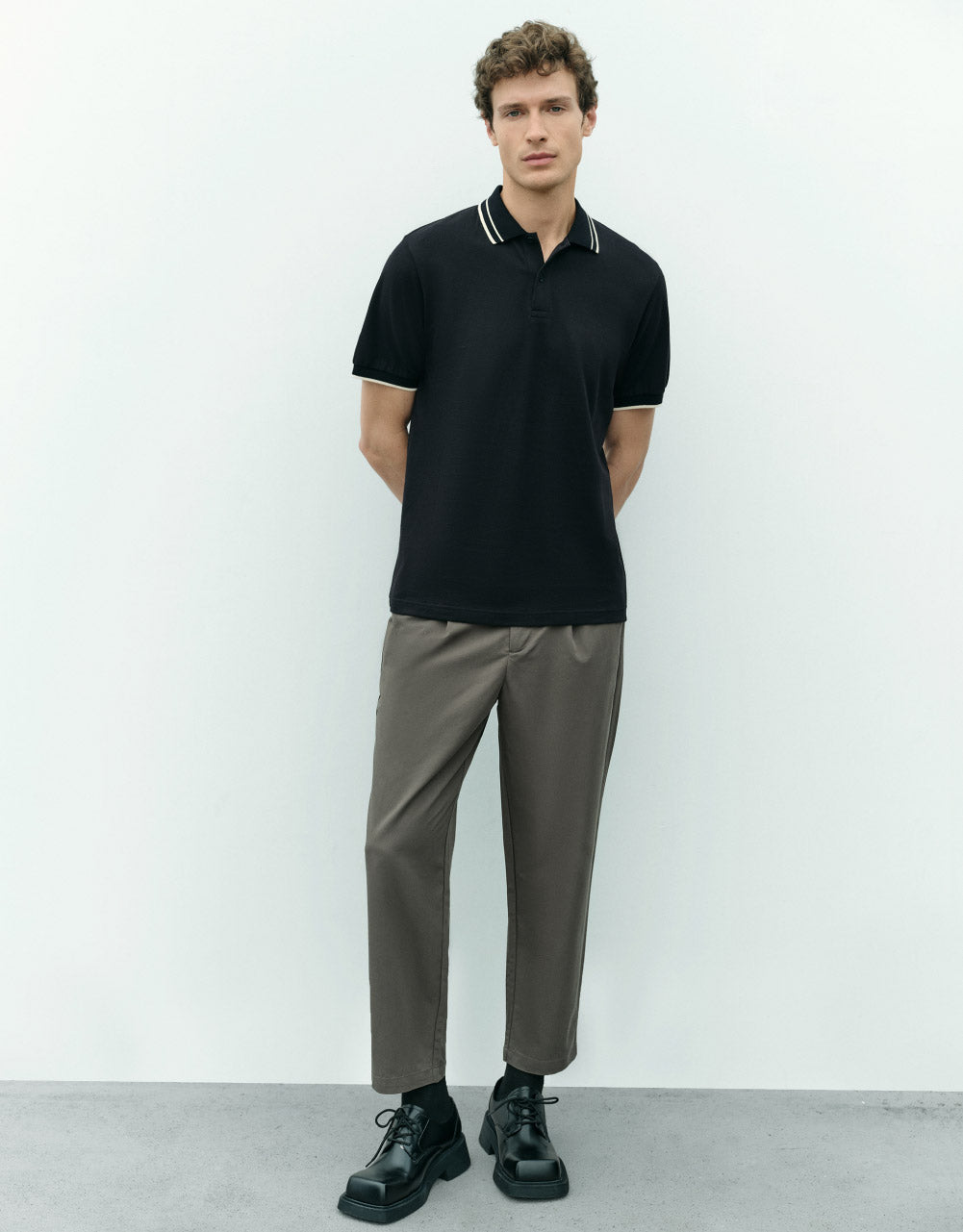 Straight Short Sleeve Polo Shirt