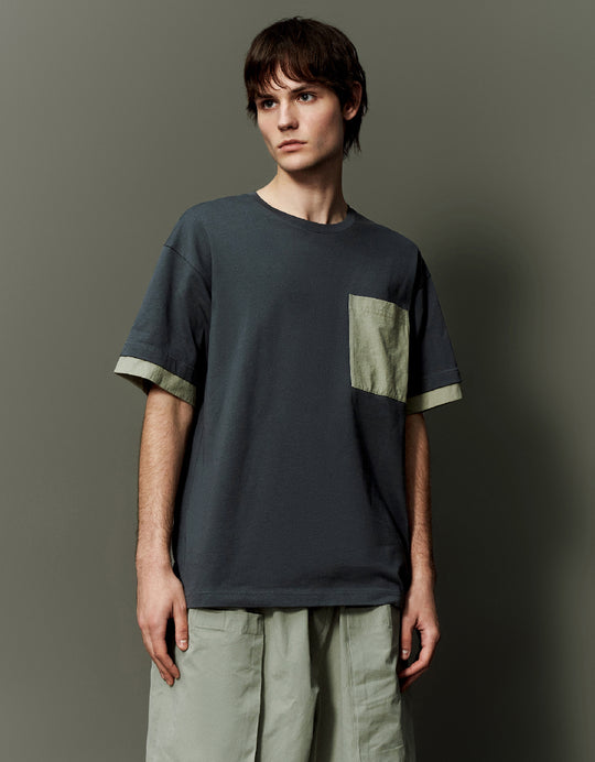 Contrast Crew Neck T-Shirt