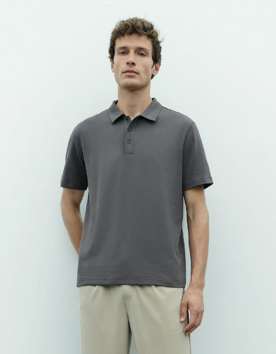 Button Half Placket Polo Shirt