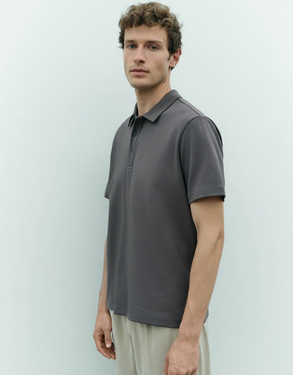 Button Half Placket Polo Shirt