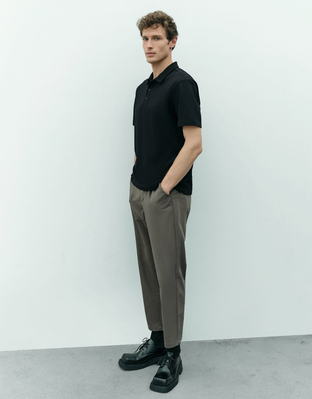 Button Half Placket Polo Shirt