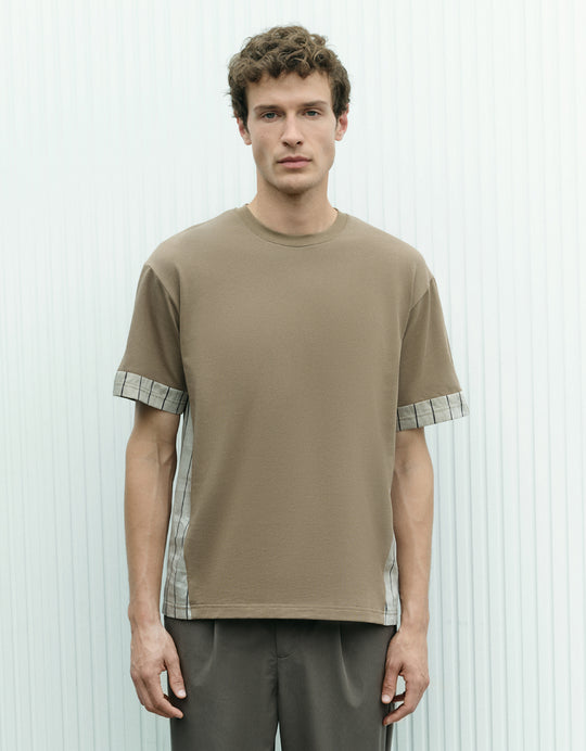 Contrast Crew Neck T-Shirt