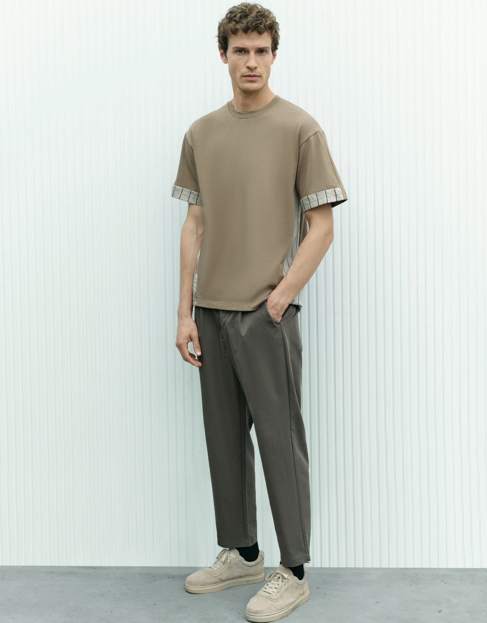 Contrast Crew Neck T-Shirt