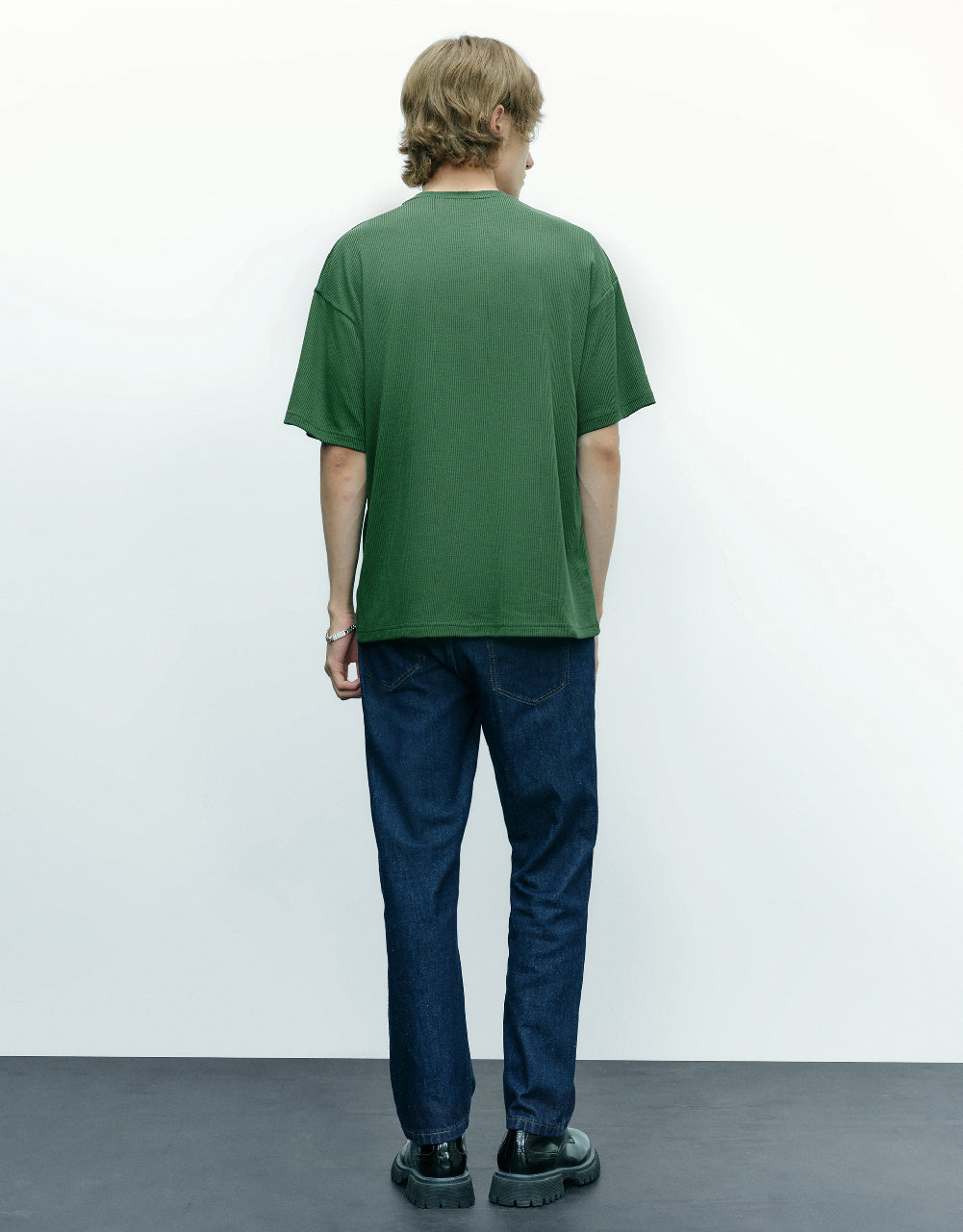 Drop Shoulder Sleeve Crew Neck T-Shirt