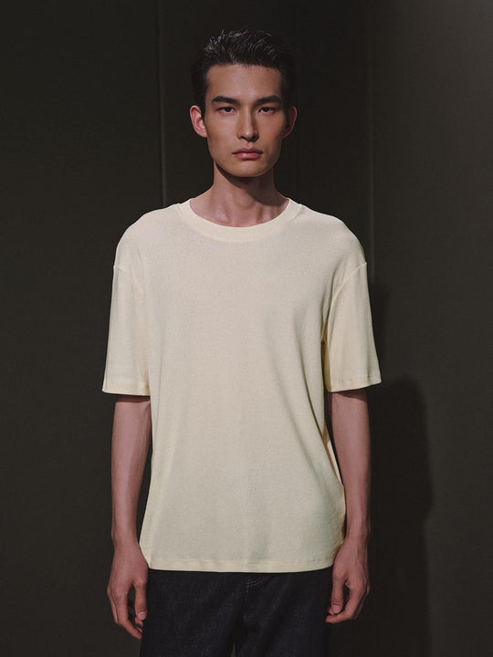 Cotton Linen Blend Everyday Wear Medium Stretch T-Shirts