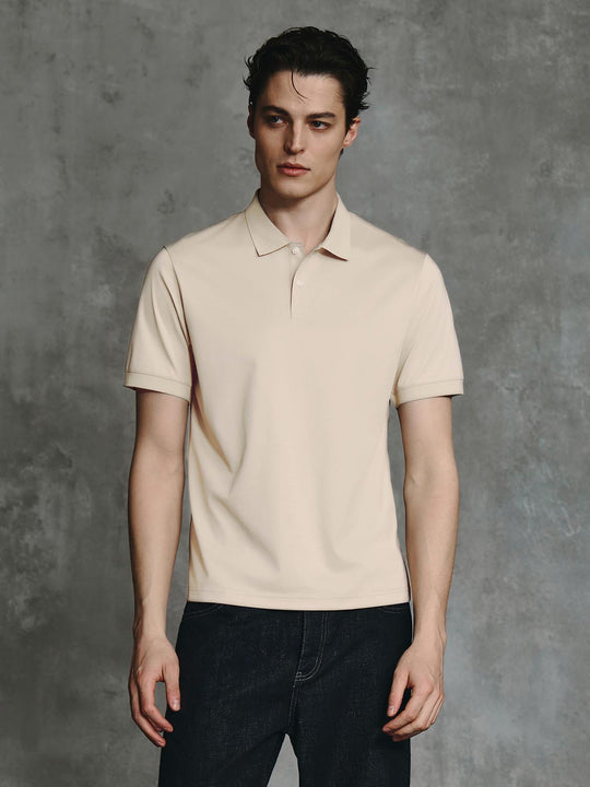 Cotton Thin Stretch Fabric Short Sleeve Polo Shirts