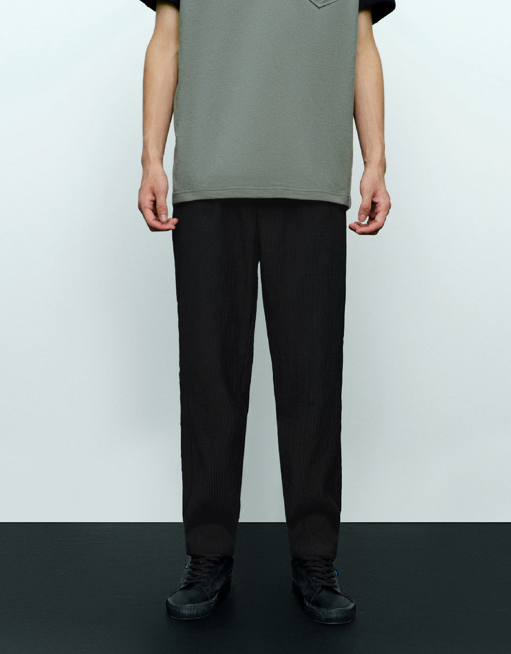 Textured Straight Pants