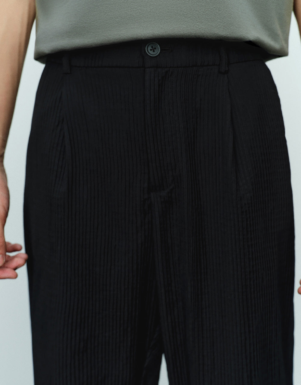 Textured Straight Pants
