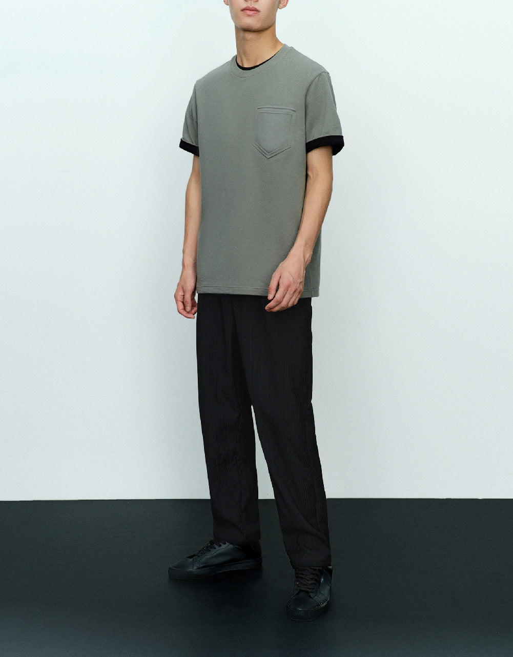 Textured Straight Pants