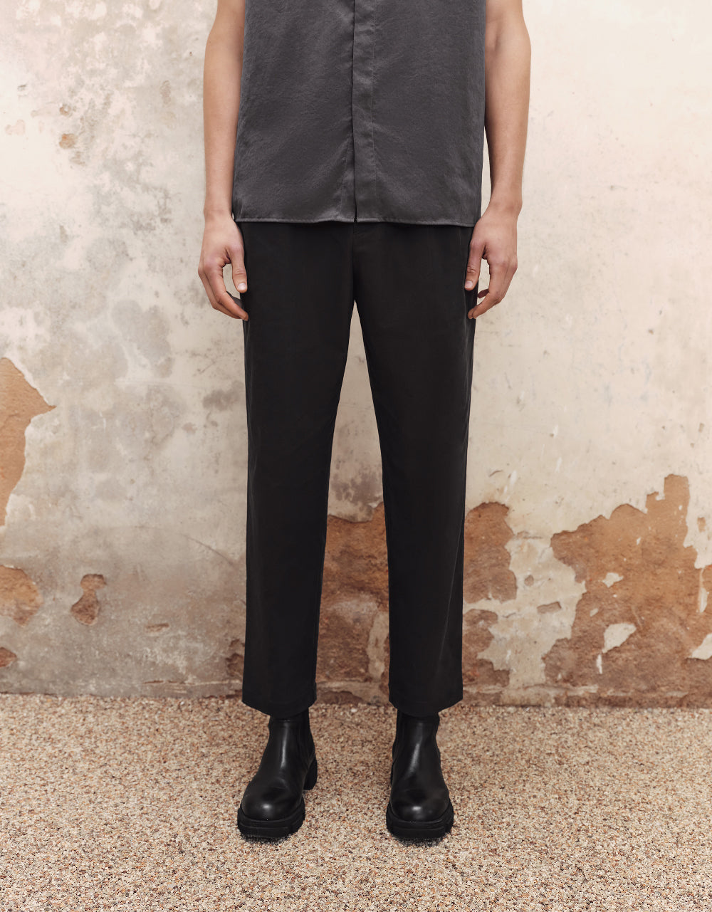 Mid-Waist Oversized Straight Pants