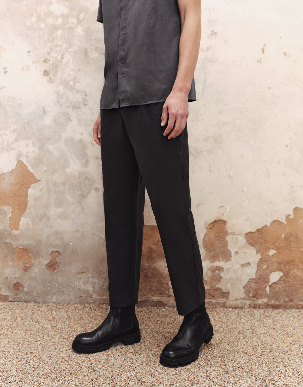 Mid-Waist Oversized Straight Pants