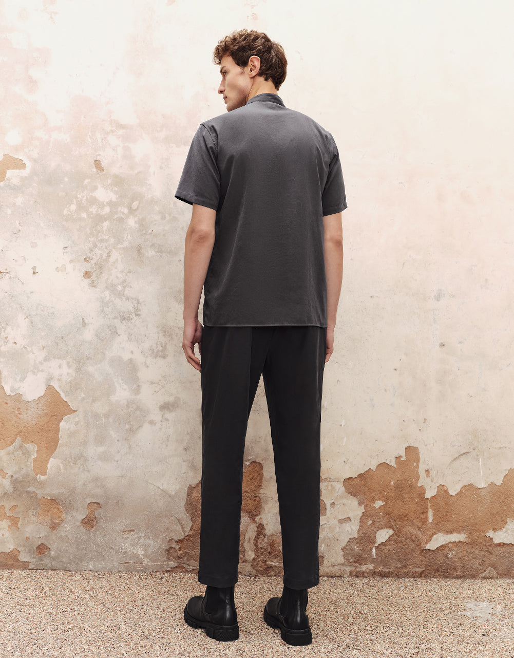 Mid-Waist Oversized Straight Pants