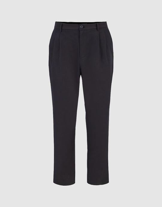 Mid-Waist Oversized Straight Pants