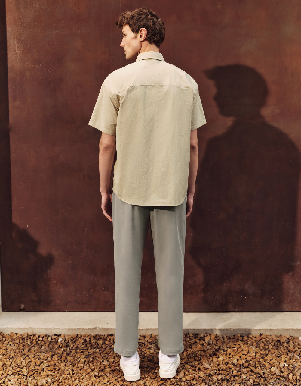 Mid-Waist Oversized Straight Pants