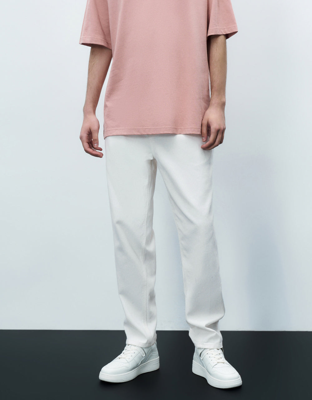 Mid-Waist Straight Jeans