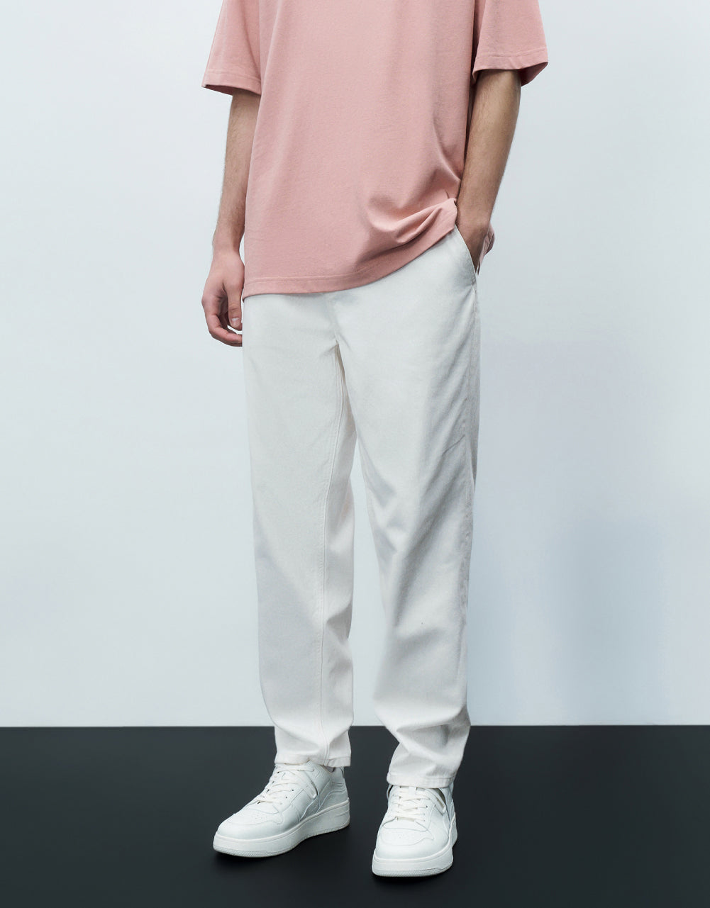 Mid-Waist Straight Jeans