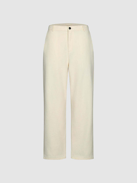Refined Tailored Wide-leg Cotton Linen Pants