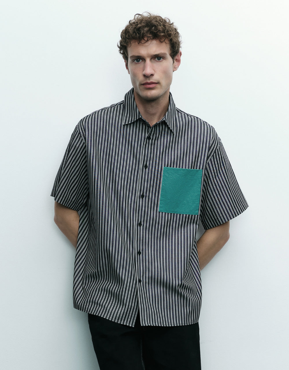 Striped Pocket Detail Shirt
