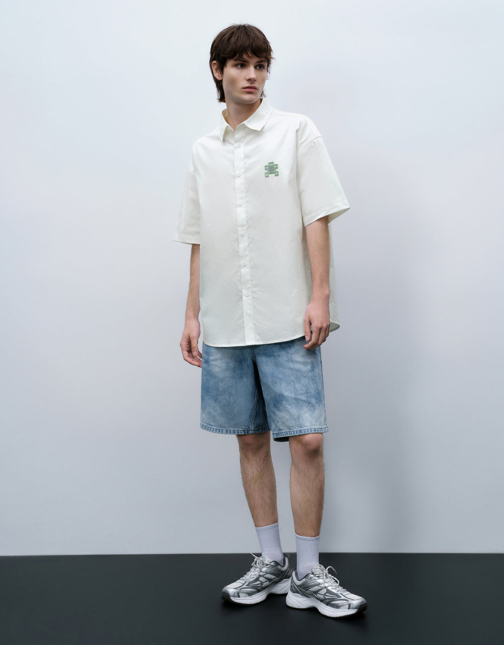Drop Shoulder Sleeve Loose Shirt