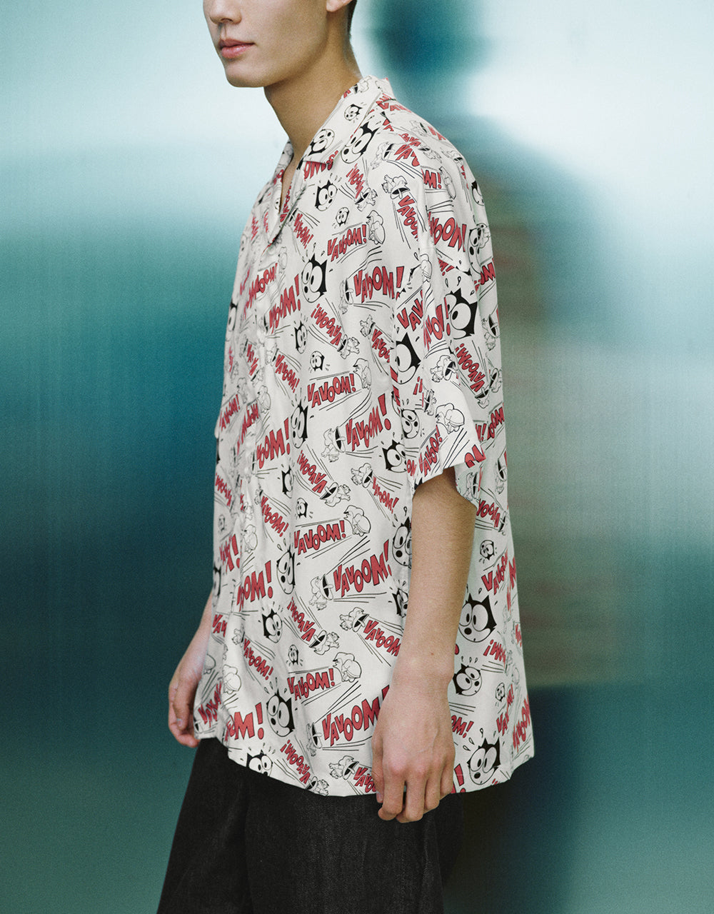 Cartoon Printed Loose Shirt