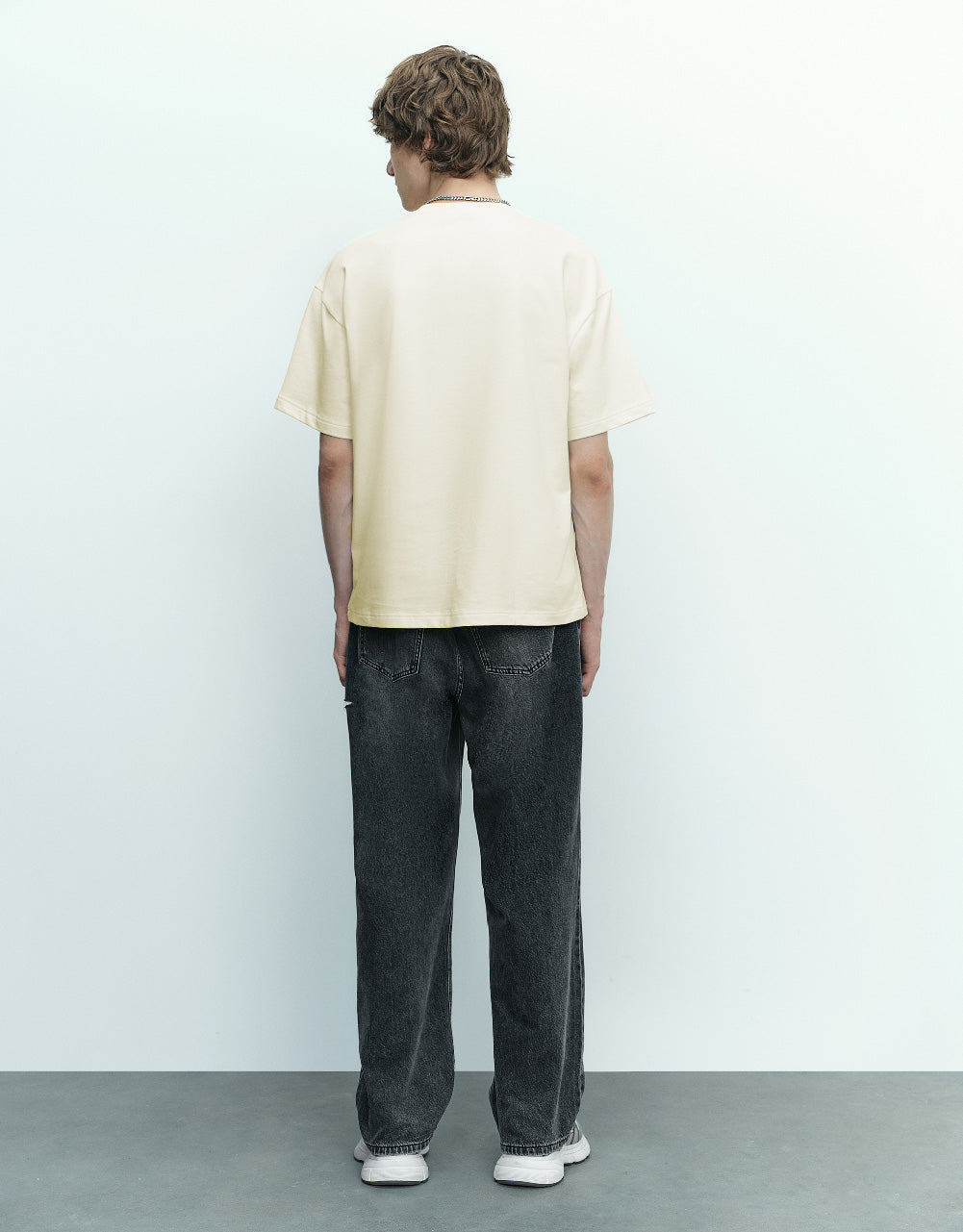 Drop Shoulder Sleeve Crew Neck T-Shirt