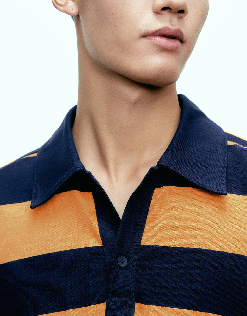 Oversized Striped Polo Shirt