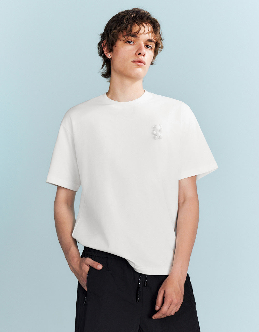 Bear Detail Crew Neck T-Shirt