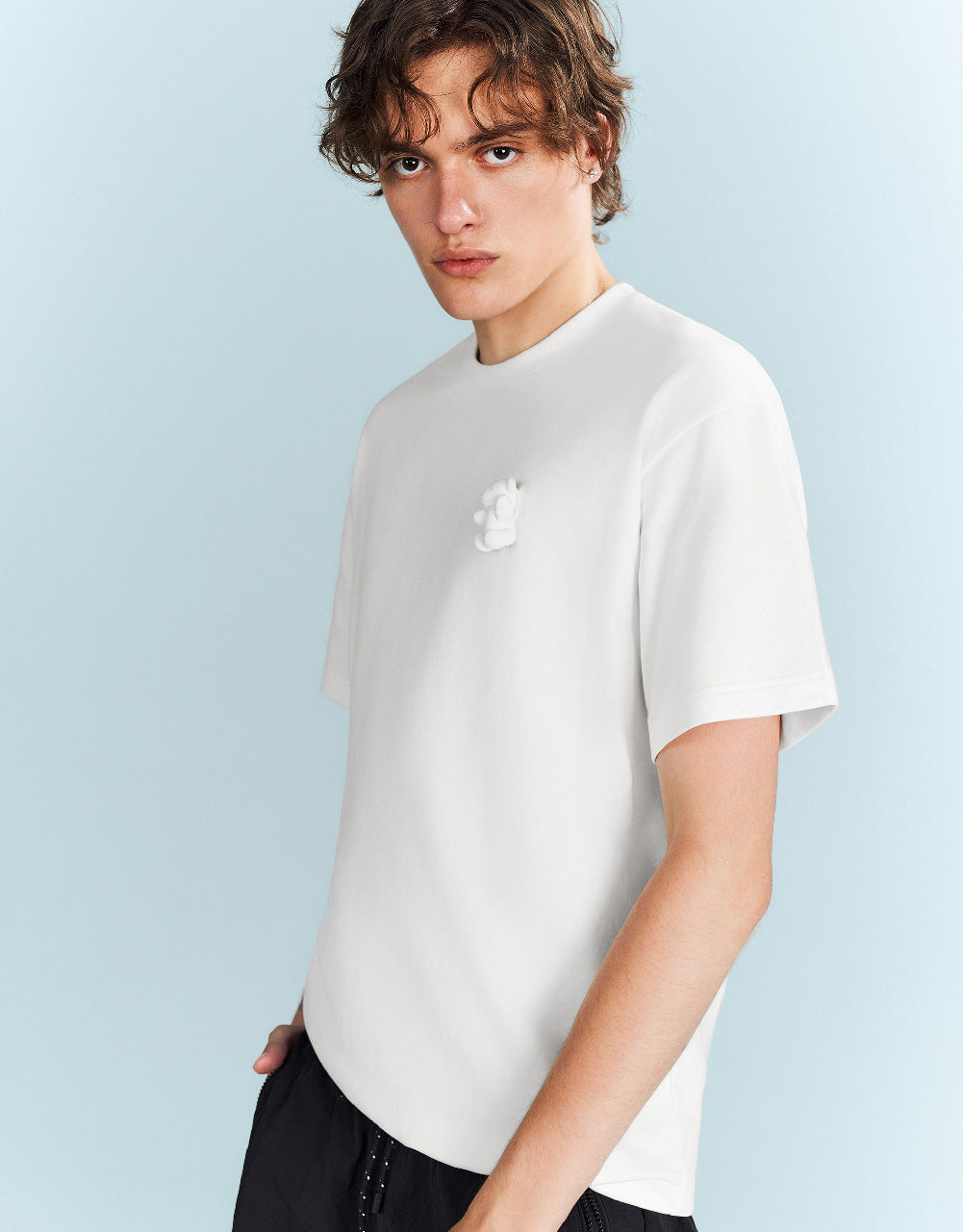Bear Detail Crew Neck T-Shirt