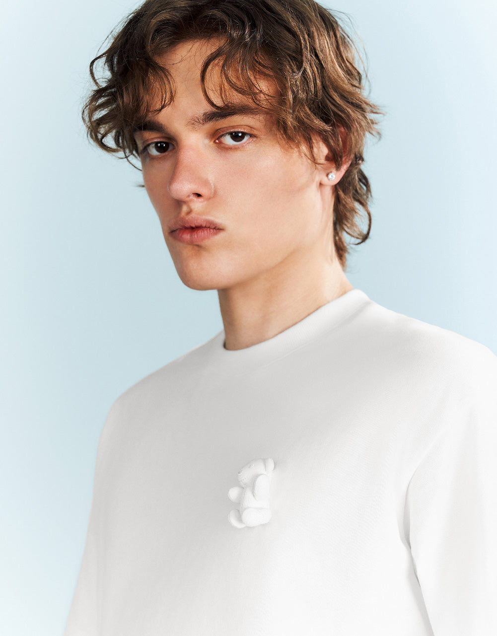 Bear Detail Crew Neck T-Shirt