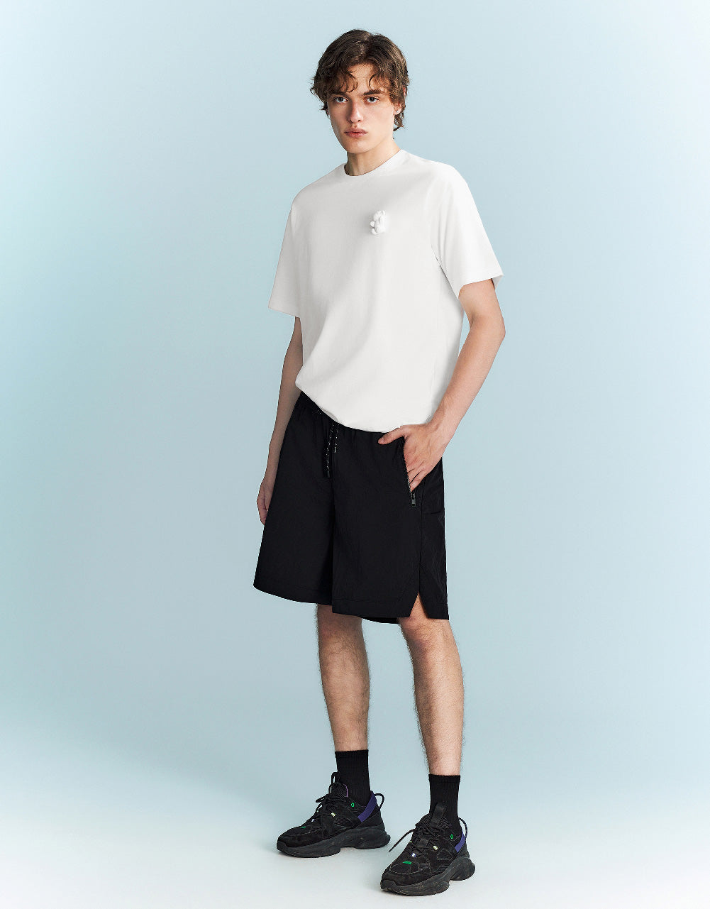 Bear Detail Crew Neck T-Shirt