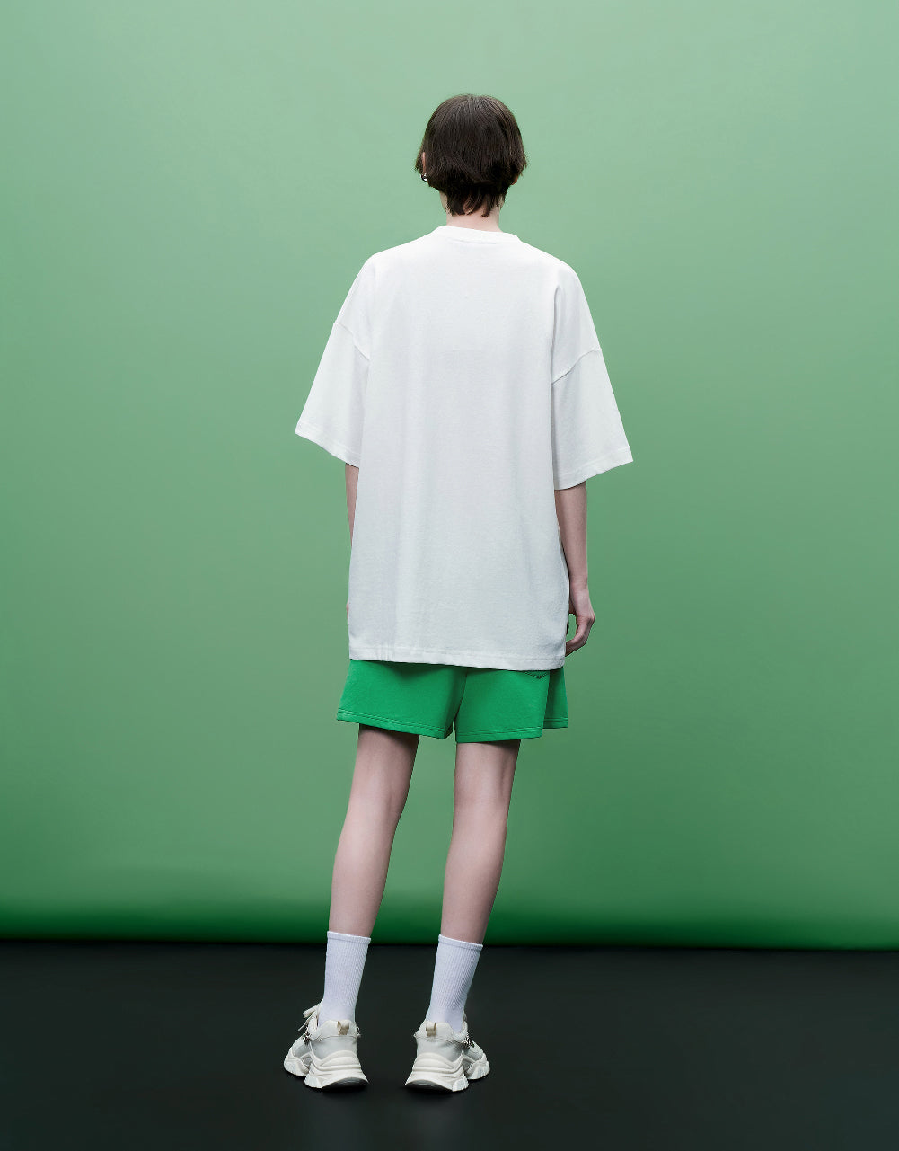 Drop Shoulder Sleeve Crew Neck T-Shirt