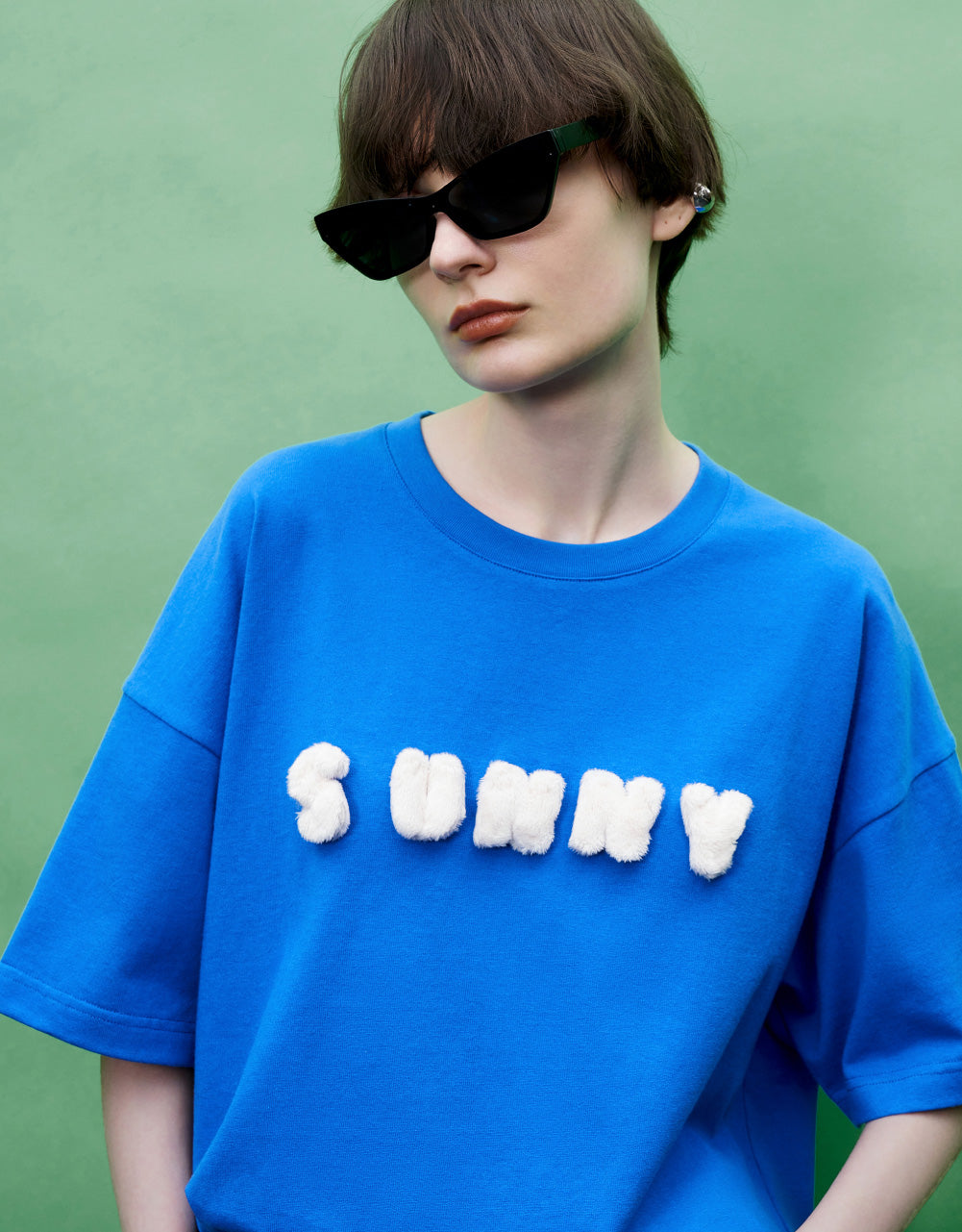 Sunny Embossed Crew Neck T-Shirt