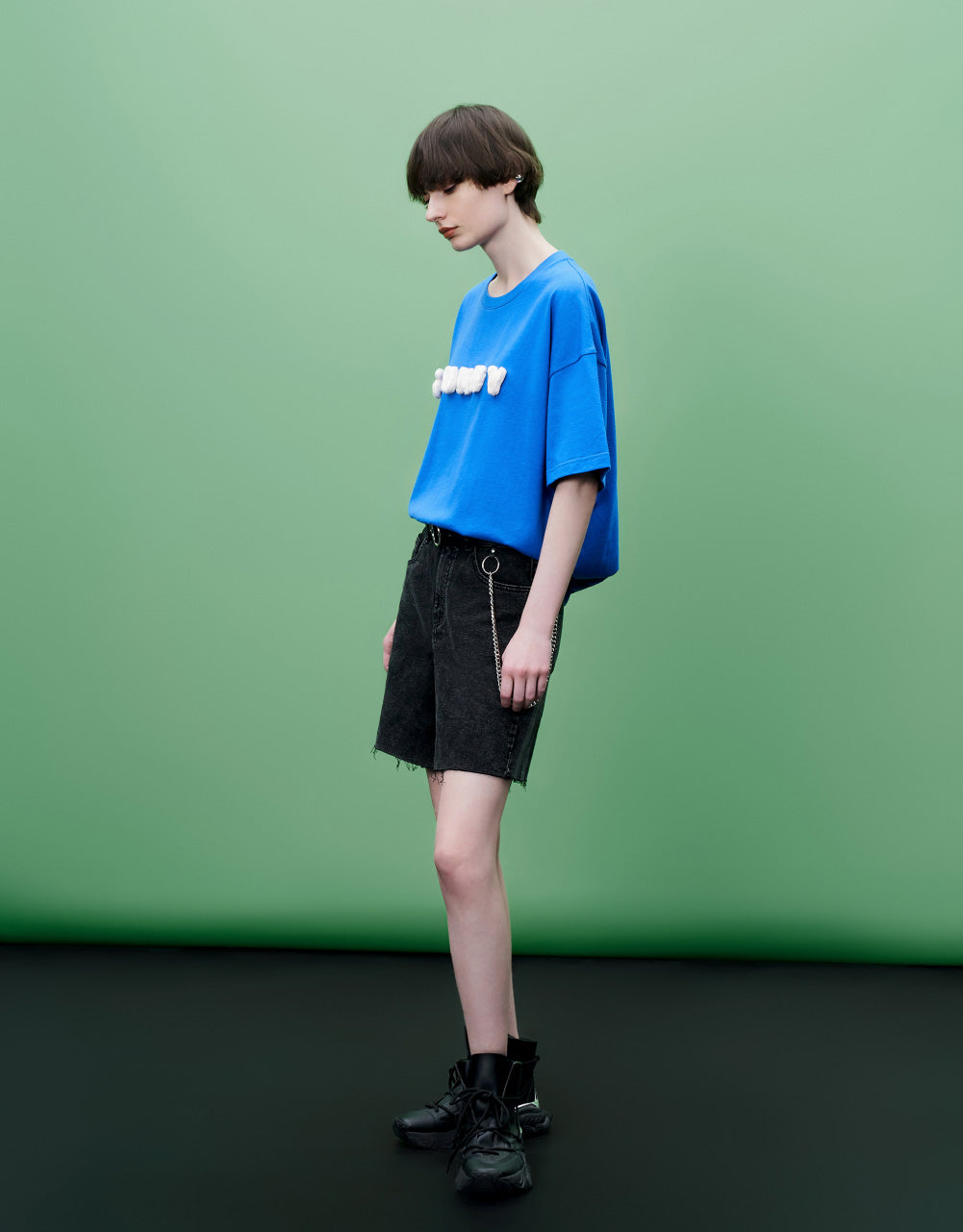 Sunny Embossed Crew Neck T-Shirt