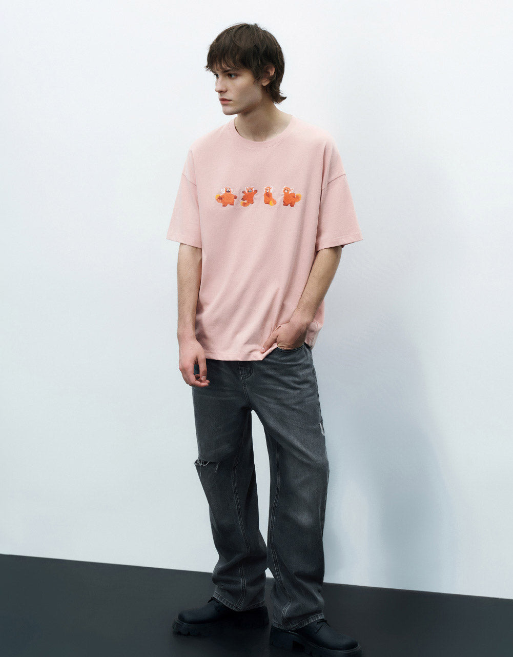 Raccoons Printed Crew Neck T-Shirt
